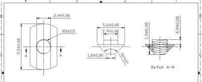 T-slot nut MakerBeam afmetingen