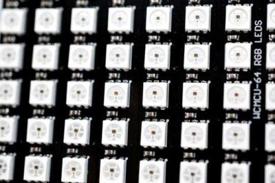 8*8 RGB LED bord close up