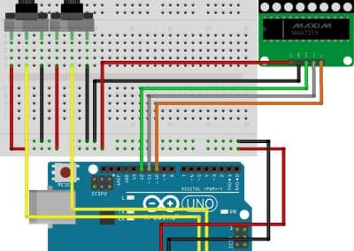 Arduino LED Matrix Fritzing Schema