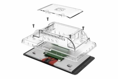 Raspberry Pi 4 7 inch display behuizing transparant installatie