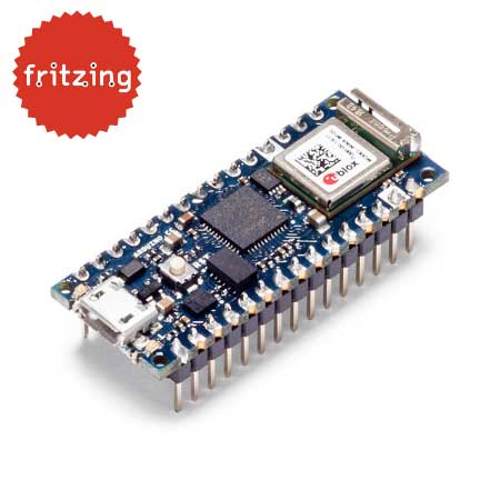 Arduino Nano 33 IoT board met headers - gratis fritzing bestand