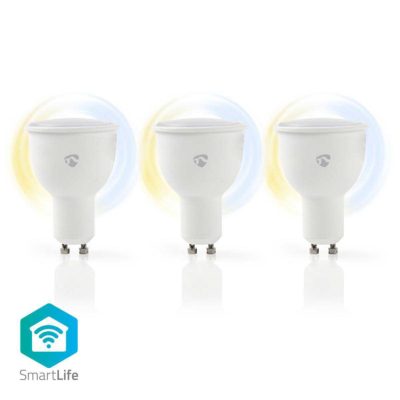 Wi-Fi Smart LED-Lamp | Warm tot Koel Wit | GU10 | 3-Pack