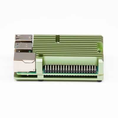 zijkant groene heatsink case