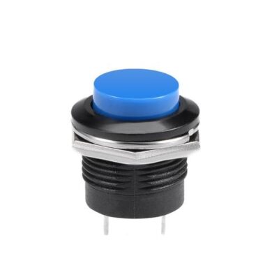 16mm push button blauw