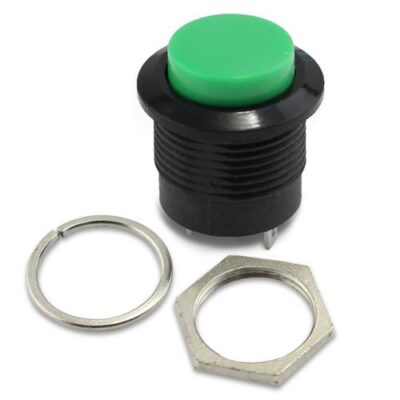 16mm push button groen