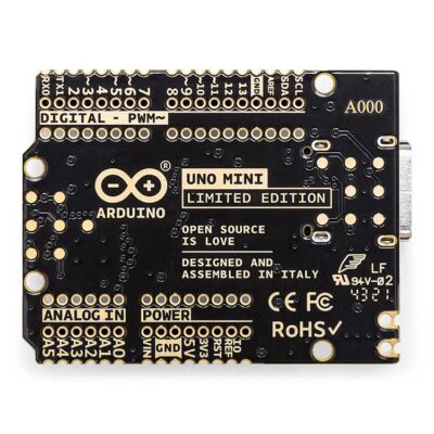 Arduino Uno Mini achterkant.