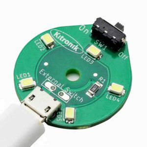 Round USB LED lamp white - Kitronik
