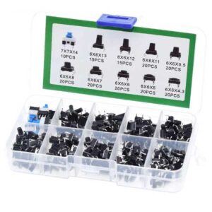 Push button kit 180 pieces with storage box