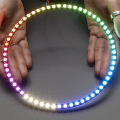 NeoPixel 1/4 60 Ring - 5050 RGBW LED w/ Integrated Drivers - Natural White - ~4500K