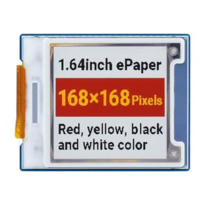 1.64inch square E-Paper Module (G), 168 × 168, Red/Yellow/Black/White