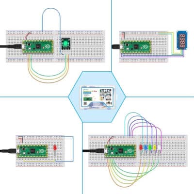 Voorbeelden uit Raspberry Pi Pico kit