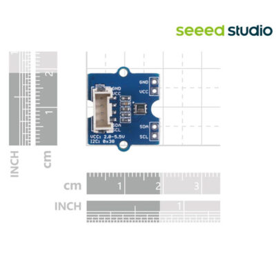 Afmetingen Grove AHT20 temperatuur en vochtigheid sensor module