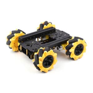 Châssis de robot avec roues mécaniques et amortissement