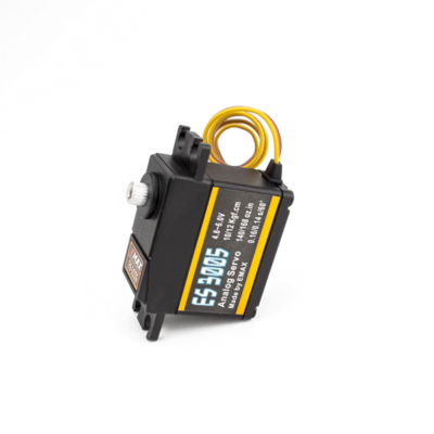 Zijaanzicht van een EMAX ES3005 Waterproof Servo staand