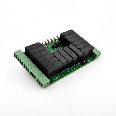 Zijkant van een 16-Relais 2A/24V HAT Voor Raspberry Pi