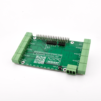 Onderkant RTD Gegevensverzameling HAT Voor Raspberry Pi