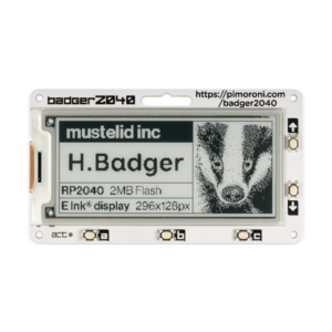 Voorkant Badger 2040 E Ink-Display - RP2040