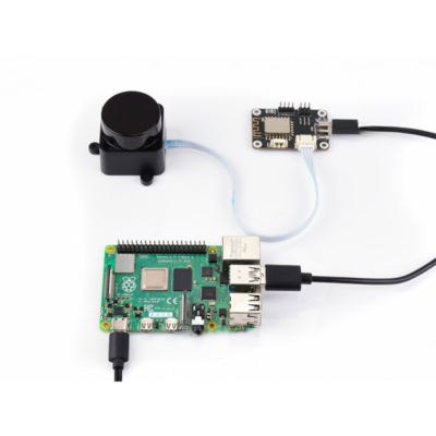 DTOF Laser Lidar Sensor met board and Raspberry Pi