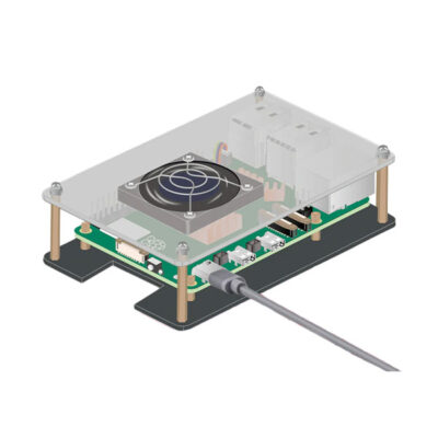 Acrylic Case Met Ventilator En Heatsinks Voor Raspberry Pi 5