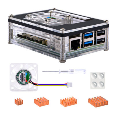 9 laags acryl behuizing Raspberry Pi 5 - Transparant