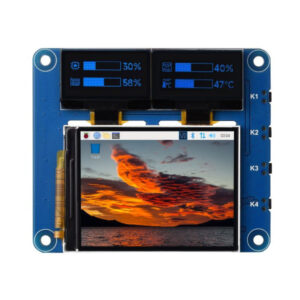 Voorkant OLED/LCD HAT Voor Raspberry Pi met scherm aan