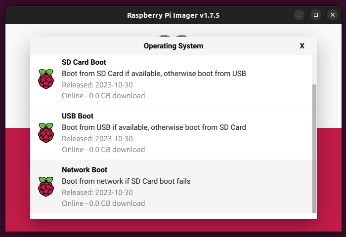 Raspberry Pi USB and Network boot