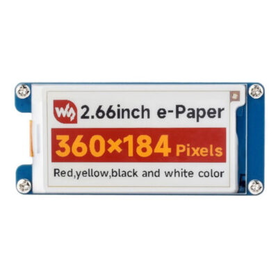 2.66inch e-Paper Module (G), 360x184, Red/Yellow/Black/White, SPI Interface