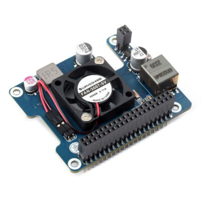 Power Over Ethernet HAT (F) For Raspberry Pi 5, High Power, Onboard Cooling Fan, With Metal Heatsink, Supports 802.3af/at network standard