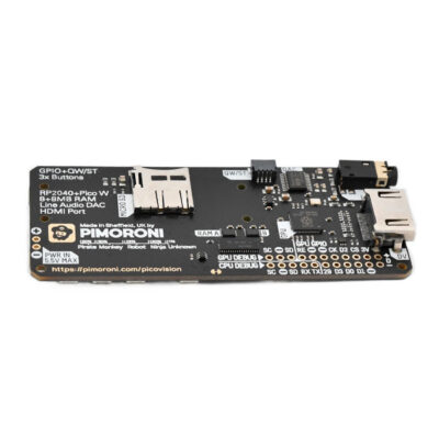 Bovenkant Pimoroni PicoVision met Pico W