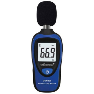 geluidsniveaumeter, 30-130 db, LCD-Display, automatische uitschakeling, met windscherm, compact