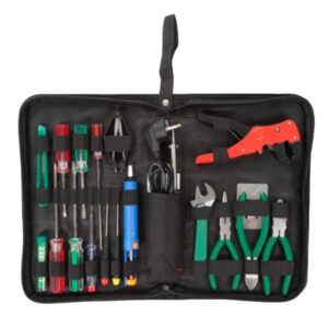 Toolkit, for the hobbyist, 18-piece, non-magnetic, with case, black