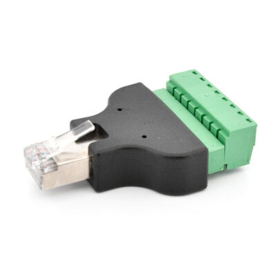 Ethernet RJ45 naar 8-pin terminal