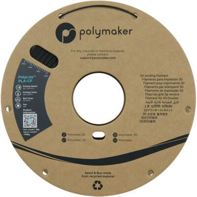 Polymaker Filament – PolyLite PLA-CF Black – 1.75mm – 1KG