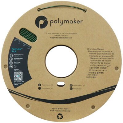 Zijkant Polymaker Filament - PolyLite PLA Sparlke Dark Green - 1,75mm - 1KG