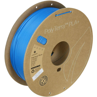 Polymaker Filament - PolyTerra PLA+ Blue- 1,75mm - 1KG zijkant