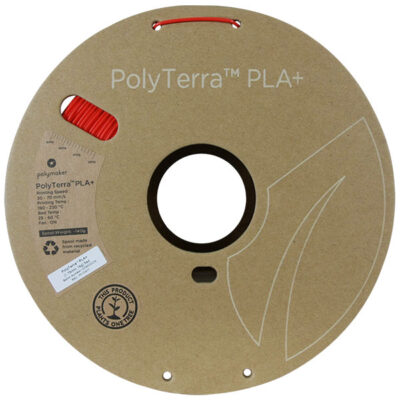 Zijkant Polymaker Filament - PolyTerra PLA+ Red - 1,75mm - 1KG