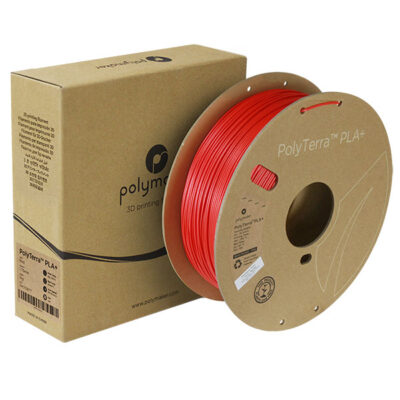 Polymaker Filament - PolyTerra PLA+ Red - 1,75mm - 1KG met doos