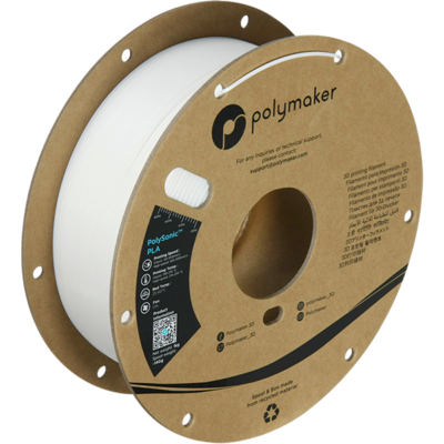 Bovenkant Polymaker Filament – PolySonic PLA White – 1,75mm – 1KG