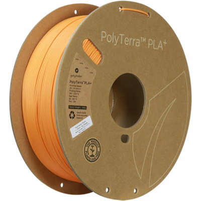 Zijkant Polymaker Filament – PolyTerra PLA+ Orange – 1,75mm – 1KG