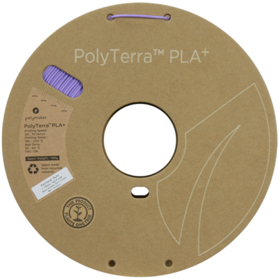 Zijkant Polymaker Filament – PolyTerra PLA+ Purple – 1,75mm – 1KG