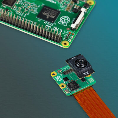 Raspberry Pi AI-camera module met een Raspberry Pi board